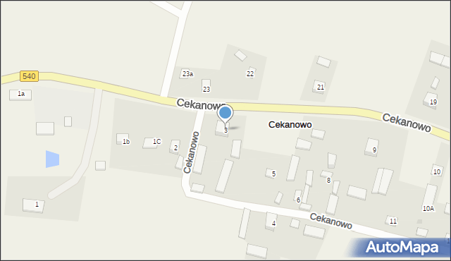 Cekanowo, Cekanowo, 3, mapa Cekanowo