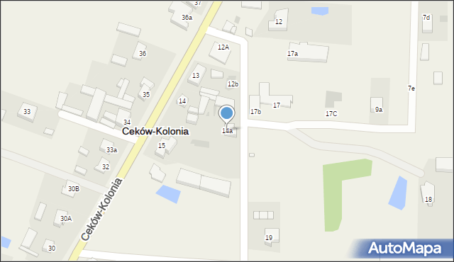 Ceków-Kolonia, Ceków-Kolonia, 14a, mapa Ceków-Kolonia