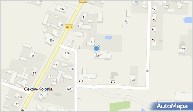 Ceków-Kolonia, Ceków-Kolonia, 17a, mapa Ceków-Kolonia