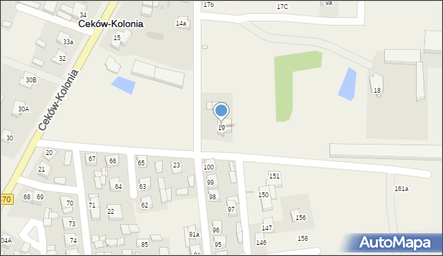 Ceków-Kolonia, Ceków-Kolonia, 19, mapa Ceków-Kolonia