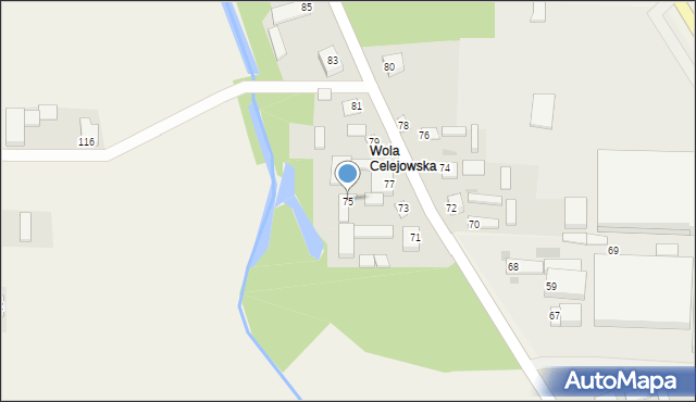 Celejów, Celejów, 75, mapa Celejów