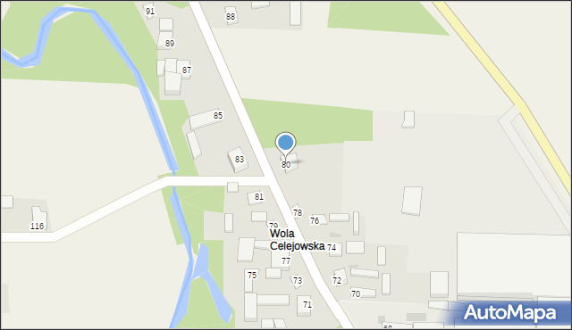 Celejów, Celejów, 80, mapa Celejów