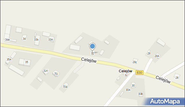 Celejów, Celejów, 32, mapa Celejów