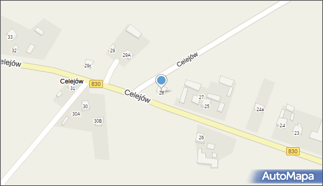 Celejów, Celejów, 28, mapa Celejów