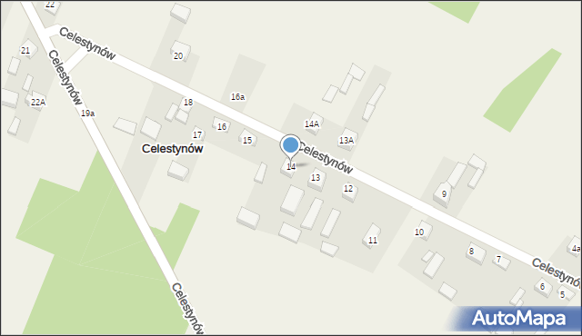 Celestynów, Celestynów, 14, mapa Celestynów