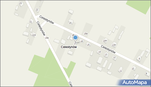 Celestynów, Celestynów, 17, mapa Celestynów