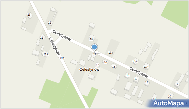 Celestynów, Celestynów, 18, mapa Celestynów