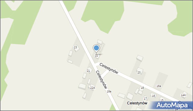 Celestynów, Celestynów, 22, mapa Celestynów