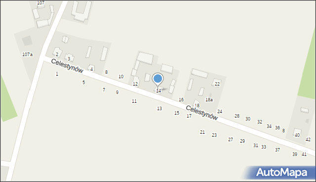 Celestynów, Celestynów, 14, mapa Celestynów