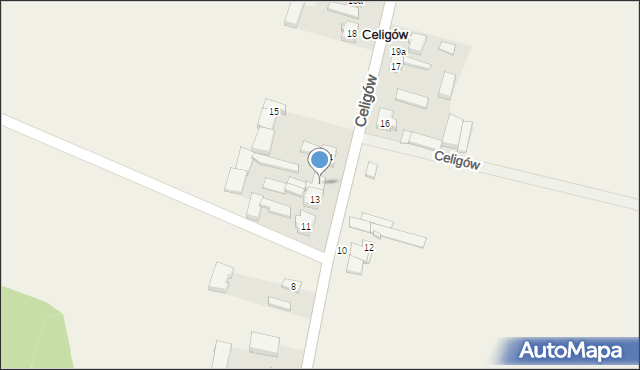 Celigów, Celigów, 13A, mapa Celigów