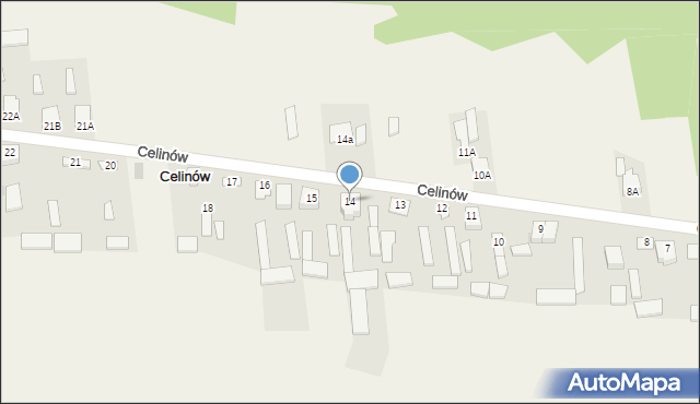 Celinów, Celinów, 14, mapa Celinów