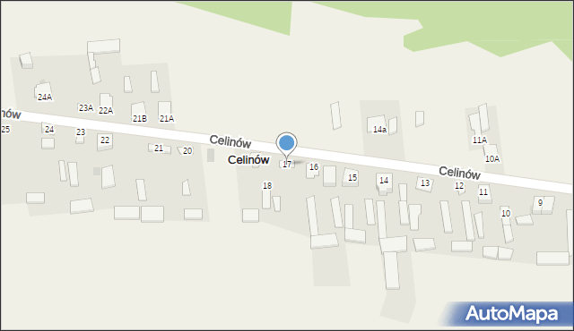 Celinów, Celinów, 17, mapa Celinów