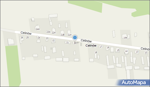 Celinów, Celinów, 20, mapa Celinów