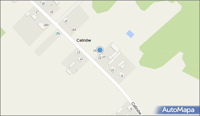 Celinów, Celinów, 11, mapa Celinów