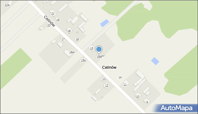 Celinów, Celinów, 15A, mapa Celinów