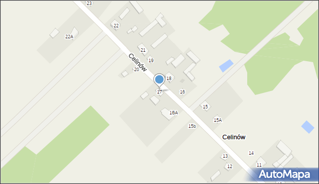 Celinów, Celinów, 17, mapa Celinów