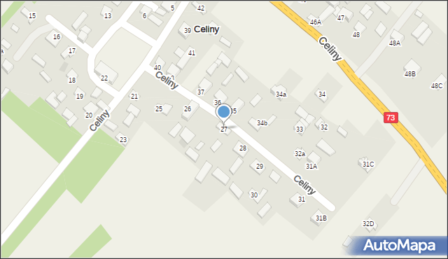Celiny, Celiny, 27, mapa Celiny