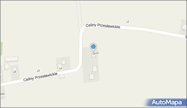 Celiny Przesławickie, Celiny Przesławickie, 13, mapa Celiny Przesławickie