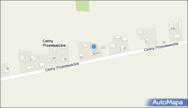 Celiny Przesławickie, Celiny Przesławickie, 23, mapa Celiny Przesławickie