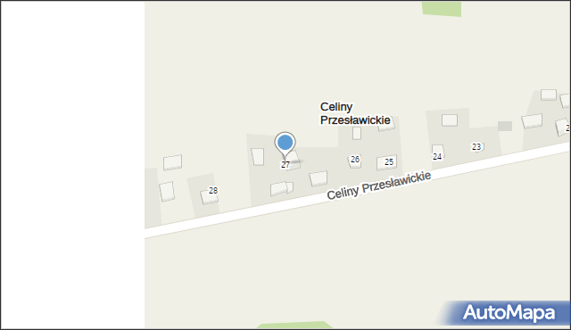 Celiny Przesławickie, Celiny Przesławickie, 27, mapa Celiny Przesławickie