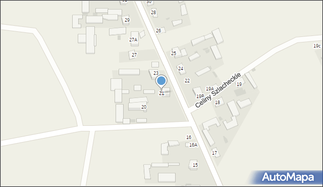Celiny Szlacheckie, Celiny Szlacheckie, 21, mapa Celiny Szlacheckie