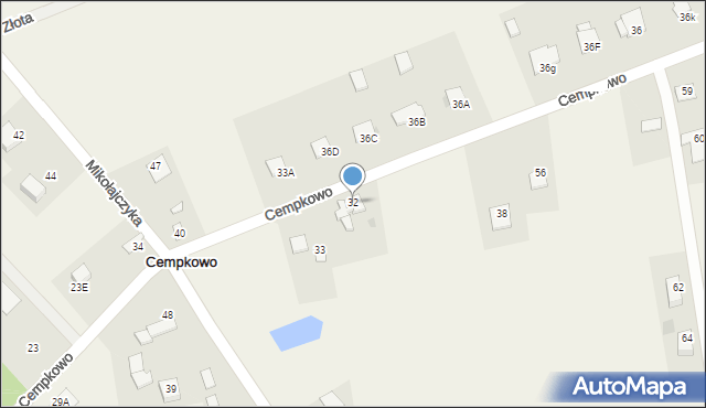 Cempkowo, Cempkowo, 32, mapa Cempkowo