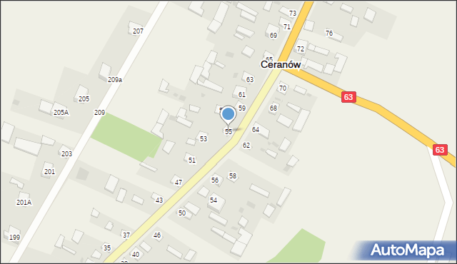 Ceranów, Ceranów, 55, mapa Ceranów