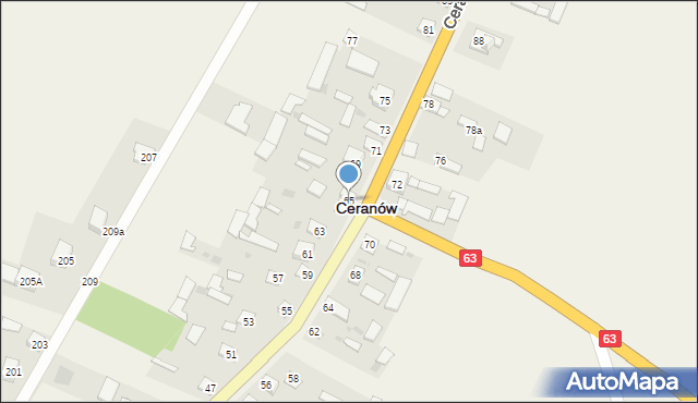 Ceranów, Ceranów, 65, mapa Ceranów