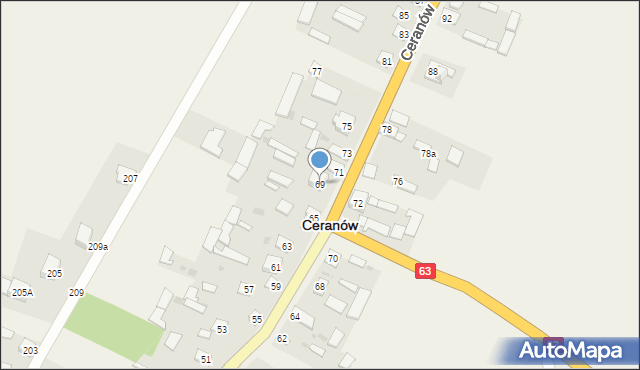 Ceranów, Ceranów, 69, mapa Ceranów