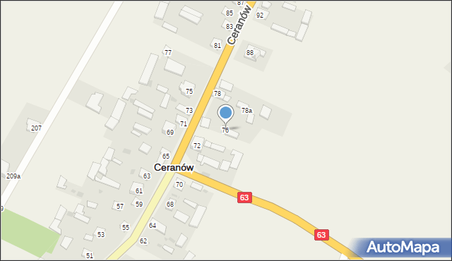 Ceranów, Ceranów, 76a, mapa Ceranów