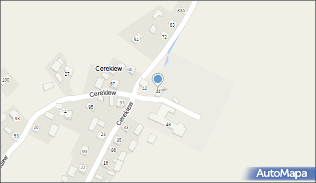 Cerekiew, Cerekiew, 44, mapa Cerekiew