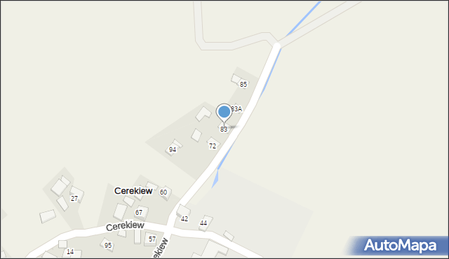 Cerekiew, Cerekiew, 83, mapa Cerekiew