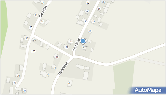 Cerekiew, Cerekiew, 9, mapa Cerekiew