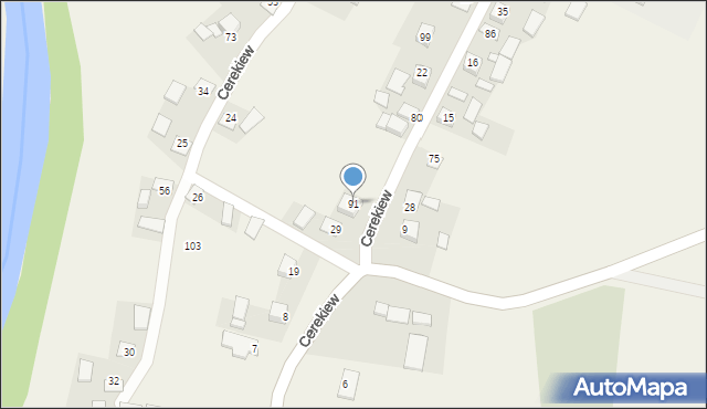Cerekiew, Cerekiew, 91, mapa Cerekiew
