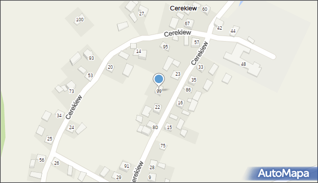 Cerekiew, Cerekiew, 99, mapa Cerekiew