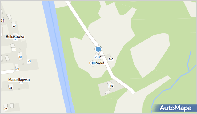 Cergowa, Cergowa, 203a, mapa Cergowa