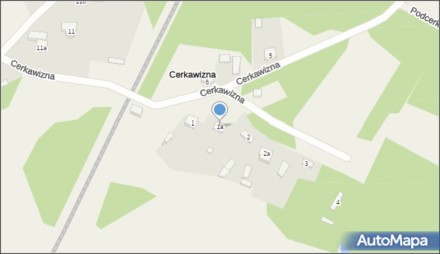 Cerkawizna, Cerkawizna, 1a, mapa Cerkawizna