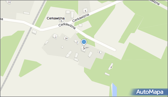 Cerkawizna, Cerkawizna, 2a, mapa Cerkawizna