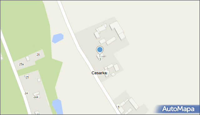 Cesarka, Cesarka, 3a, mapa Cesarka