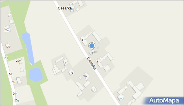 Cesarka, Cesarka, 6, mapa Cesarka