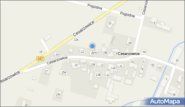 Cesarzowice, Cesarzowice, 10, mapa Cesarzowice