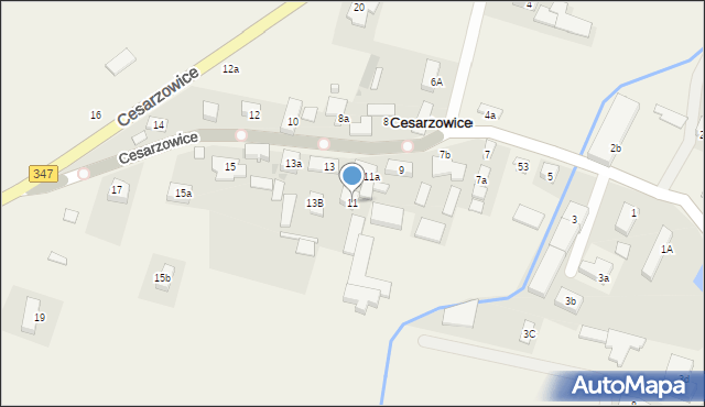 Cesarzowice, Cesarzowice, 11, mapa Cesarzowice