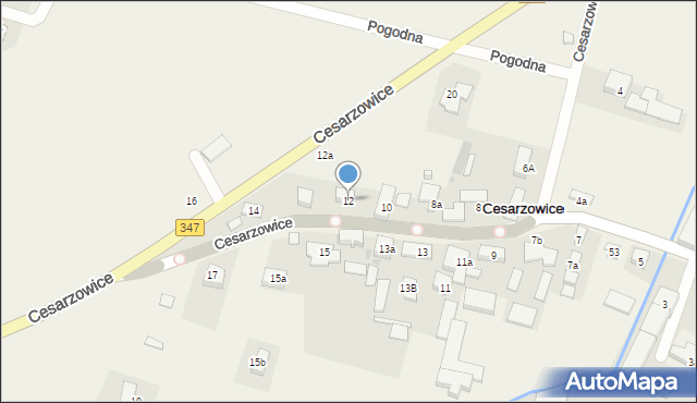 Cesarzowice, Cesarzowice, 12, mapa Cesarzowice