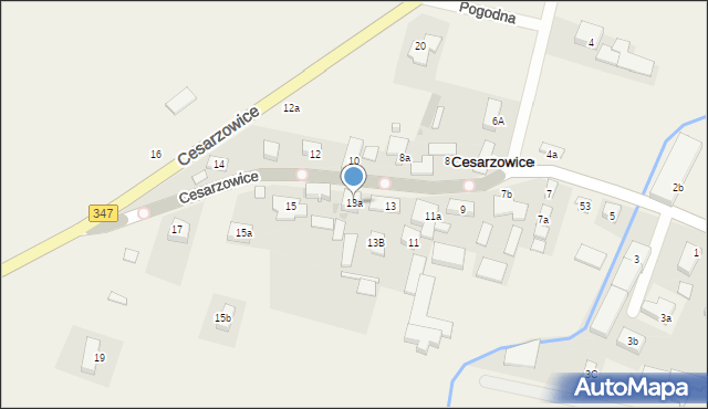 Cesarzowice, Cesarzowice, 13a, mapa Cesarzowice