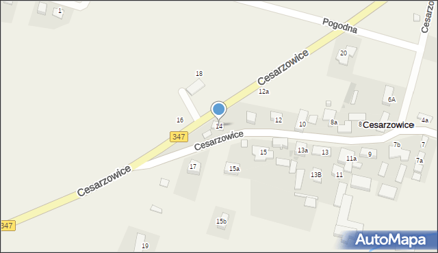 Cesarzowice, Cesarzowice, 14, mapa Cesarzowice