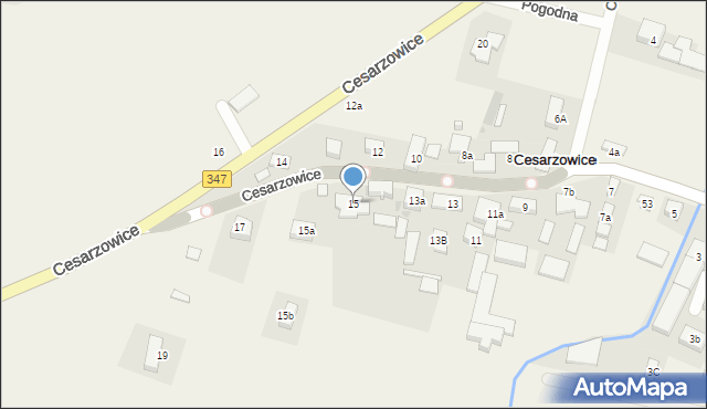 Cesarzowice, Cesarzowice, 15, mapa Cesarzowice