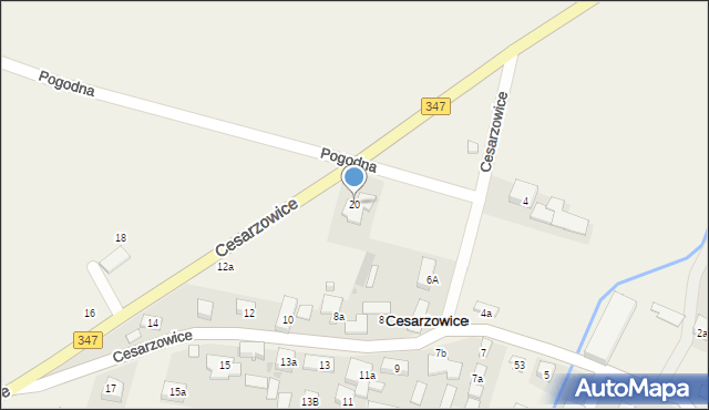 Cesarzowice, Cesarzowice, 20, mapa Cesarzowice