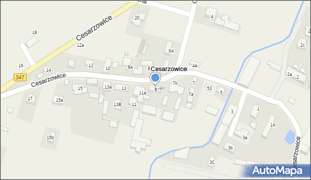 Cesarzowice, Cesarzowice, 9, mapa Cesarzowice