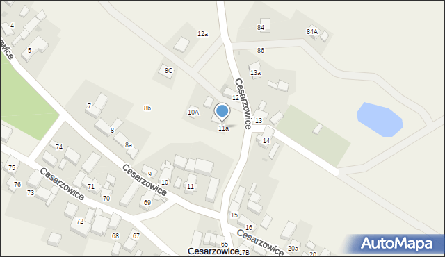 Cesarzowice, Cesarzowice, 11a, mapa Cesarzowice