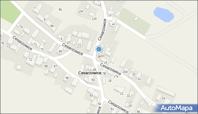 Cesarzowice, Cesarzowice, 15, mapa Cesarzowice